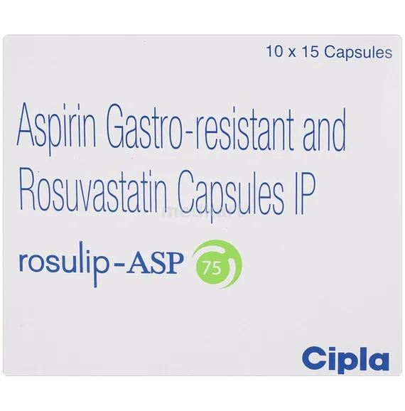 rosulip asp 10/75mg capsule 15's